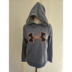 Under Armour ColdGear Loose‎ Fit Hoodie Gray Orange Logo Women's SM